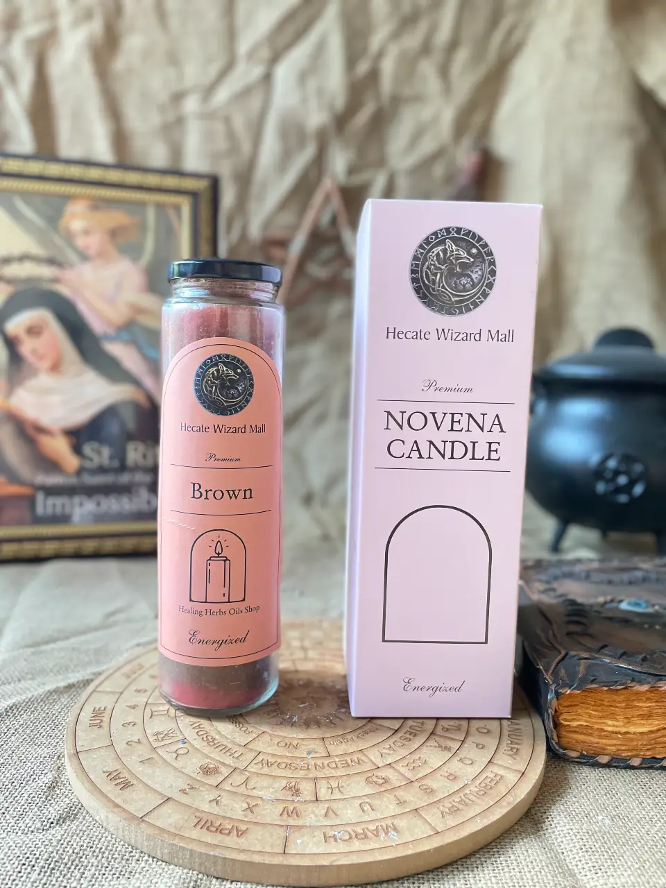 Brown-Plain-Novena-Jar-Candle