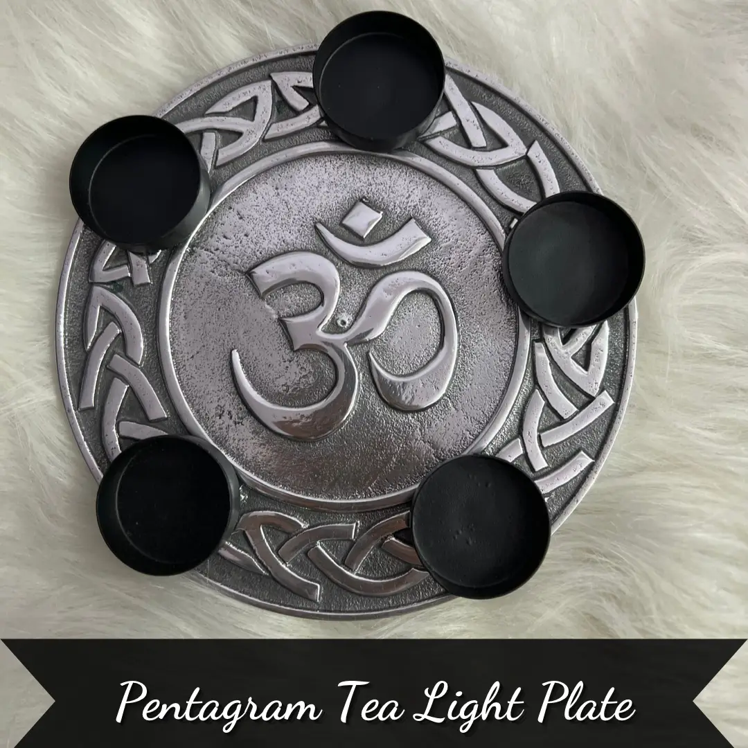 Pentagram-tea-light-plate-om